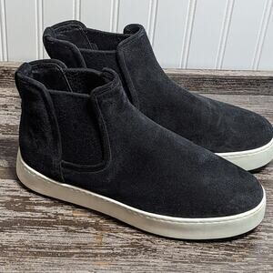 Vince Women's Black Suede Water Resistant Slip On Comfort Ankle Boot Size 10 M